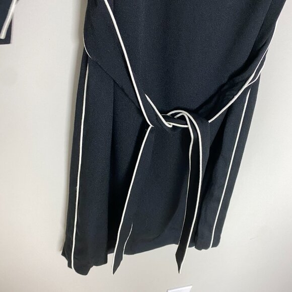 Boden Black Mini Dress with White Accents - Picture 4 of 7